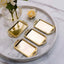 12-Pack Display Trays Party Favor Rectangular Design Gold - Mini Serving Platters for Candy and Desserts 4"