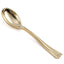 24-Pack Plastic Mini Dessert Spoons Gold - Heavy Duty Disposable Silverware 4"