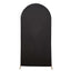 7ft Matte Black Spandex Fitted Chiara Backdrop Stand Cover For Round Top Wedding Arch