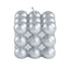 2-Pack Decorative Paraffin Wax Candles Bubble Cube Design Metallic Silver - Unscented Long Burning Pillar Candle Set 2"