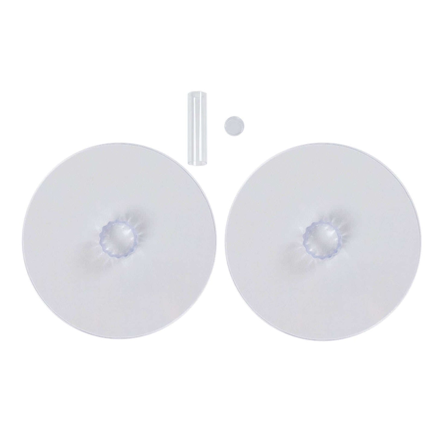 2-Tier Acrylic Round Cake Stand Set Clear - Chic Versatile Cupcake Holder Dessert Display Pedestal for Wedding Buffet & Catering Displays 16"