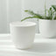 2-Pack Planter Pots Indoor Macrame Holder Design White - Plastic Plant Pots 5.5"