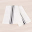 10 Pack Premium Spun Polyester 18"x22" Napkins White/Black Bistro Style - Highly Absorbent Cotton-Like Feel Cloth Napkins for Everyday Dining or Celebrations