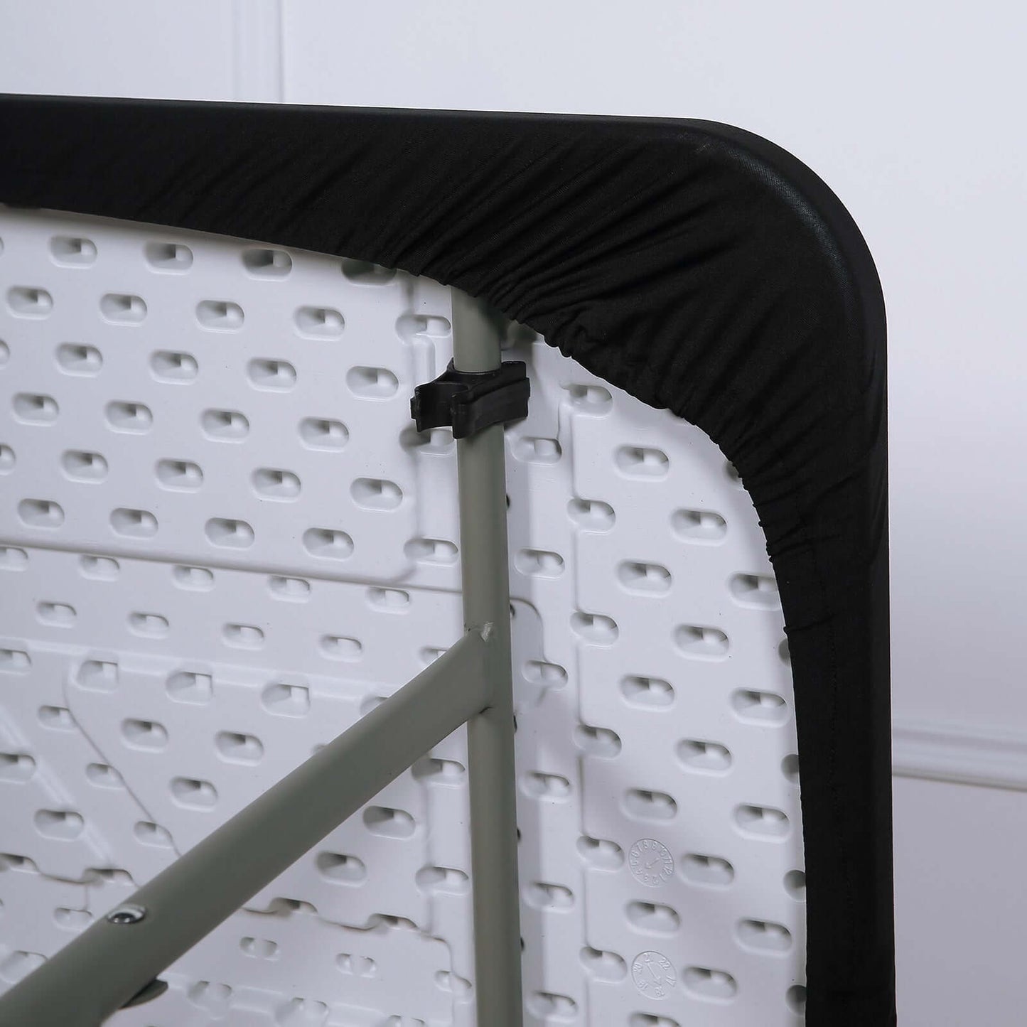 Stretch Spandex 72"x30" Rectangle Tablecloth Top Cover Black - Durable Fitted Table Topper Cap