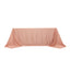Lamour Satin 90"x132" Rectangle Tablecloth Dusty Rose - Soft & Silk-Like Seamless Table Cover
