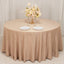 Lamour Satin 120" Round Tablecloth Nude - Seamless Table Cover with Soft Tempered Sheen