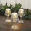 6-Pack Clear Crystal Acrylic LED Lamps Warm White Decorative Design - Accent Night Lights 4.5"