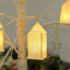 6-Pack Acrylic LED Lanterns Hanging Warm White Design - Decorative Dimmable Battery Operated Centerpiece 3.5"