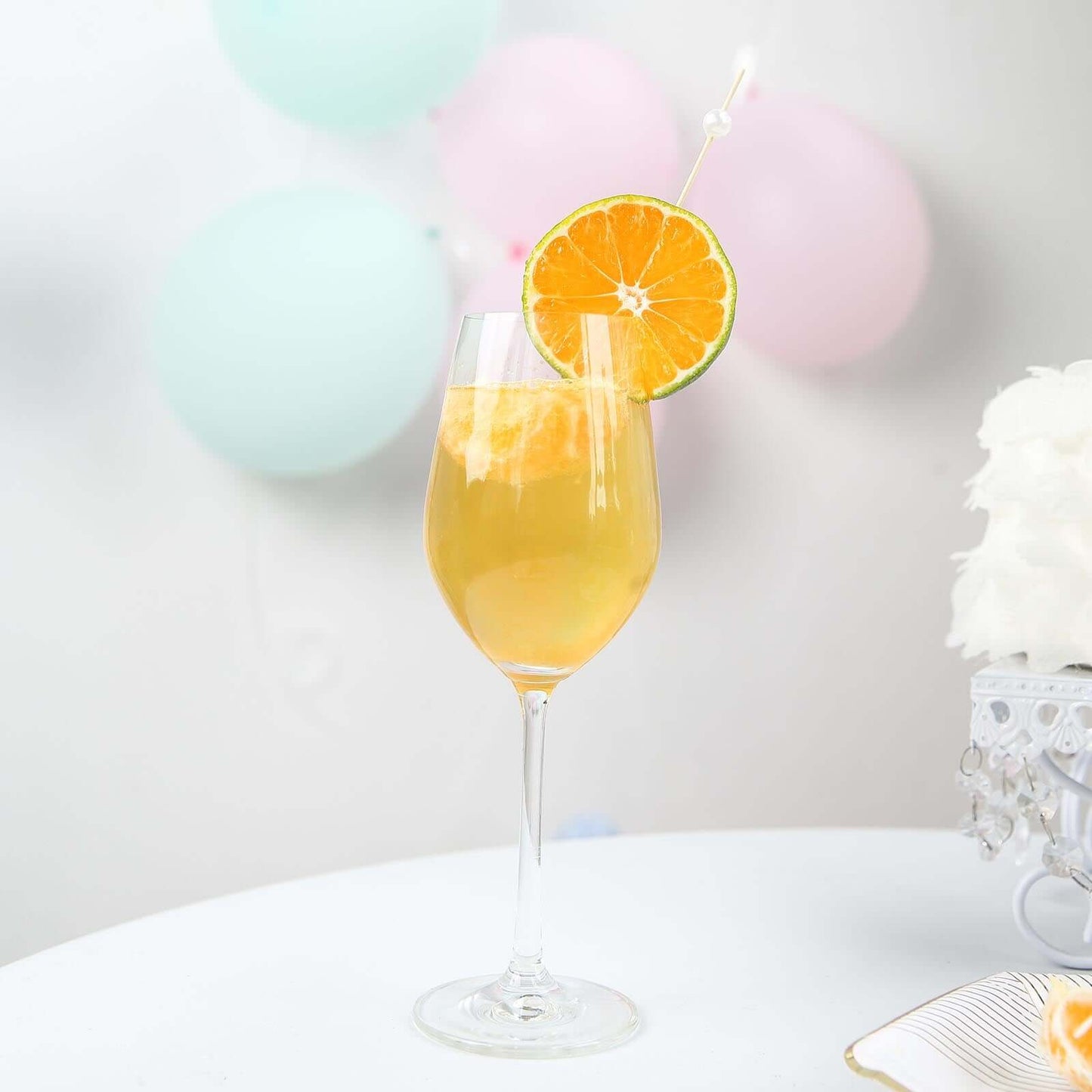 100-Pack Bamboo Cocktail Picks Natural Pearl Decorative Top Design - Eco Friendly Stir Sticks 5"