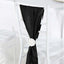 5 Pack Taffeta 6"x106" Chair Sashes Black Accordion Crinkle Texture - Stylish Decor for Weddings & Gatherings