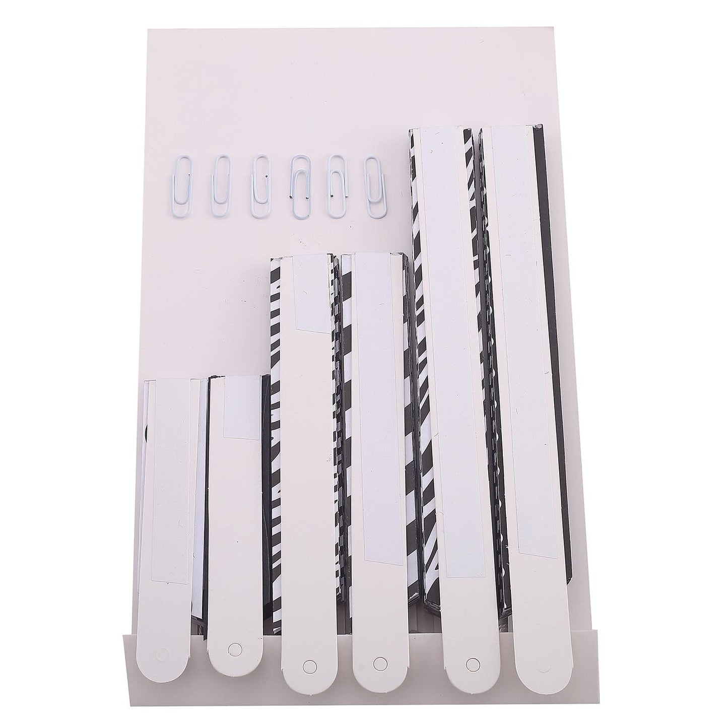 Set of 6 Black White Hanging Paper Fan Decorations, Pinwheel Wall Backdrop Party Kit - 8", 12", 16"