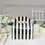 25 Pack White Black Striped Candy Gift Tote Gable Boxes, Party Favor Treat Bags - 6"x3.5"x7"