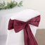 5 Pack Taffeta 6"x106" Chair Sashes Burgundy Accordion Crinkle Texture - Stylish Decor for Weddings & Gatherings