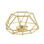 Set of 2 Candle Holders Metal Hexagon Geometric Design Gold - Modern Decorative Centerpieces for Tables 4"x3"
