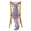 Chiffon Chair Sash with Curly Design Violet Amethyst - Stylish Chair Decorations