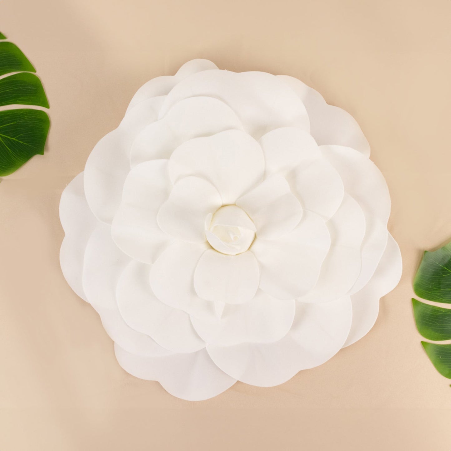 2 Pack 20" Large White Real Touch Artificial Foam DIY Craft Roses