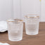 6-Pack Tumbler Glasses Clear Hobnail Design with Gold Rim - Embossed Diamond Pattern Glassware for Drinks & Parties 11oz 4"