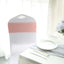 5 Pack Stretch Spandex Chair Sashes Dusty Rose - Reusable Chair Bands with Silver Diamond Ring Slide Buckle 5"x14"