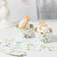 25-Pack Paper Cupcake Wrappers Eucalyptus Leaves Print White Green - Round Muffin Truffle Cup Liners 3"