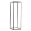 2-Pack Wedding Flower Stand Black Metal Geometric Column Frame Rectangular - Versatile Floral Pedestal for Sophisticated Arrangements 32"