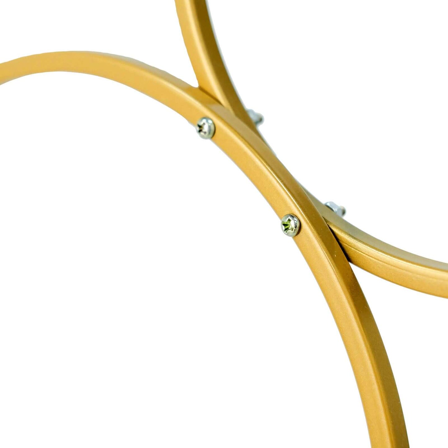 3ft 4-Tier Gold Metal Hoop Pillar Flower Stand, Wreath Wedding Arch Table Centerpiece