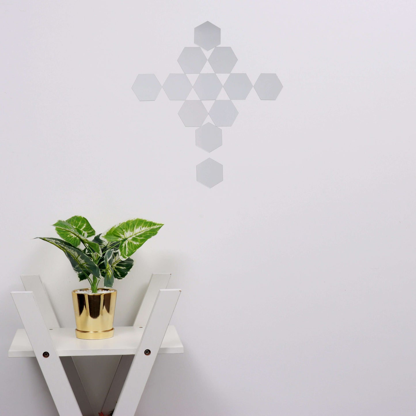 12 Pack Hexagon Acrylic Mirror Wall Stickers, 3" Removable Wall Decals For Home Decor