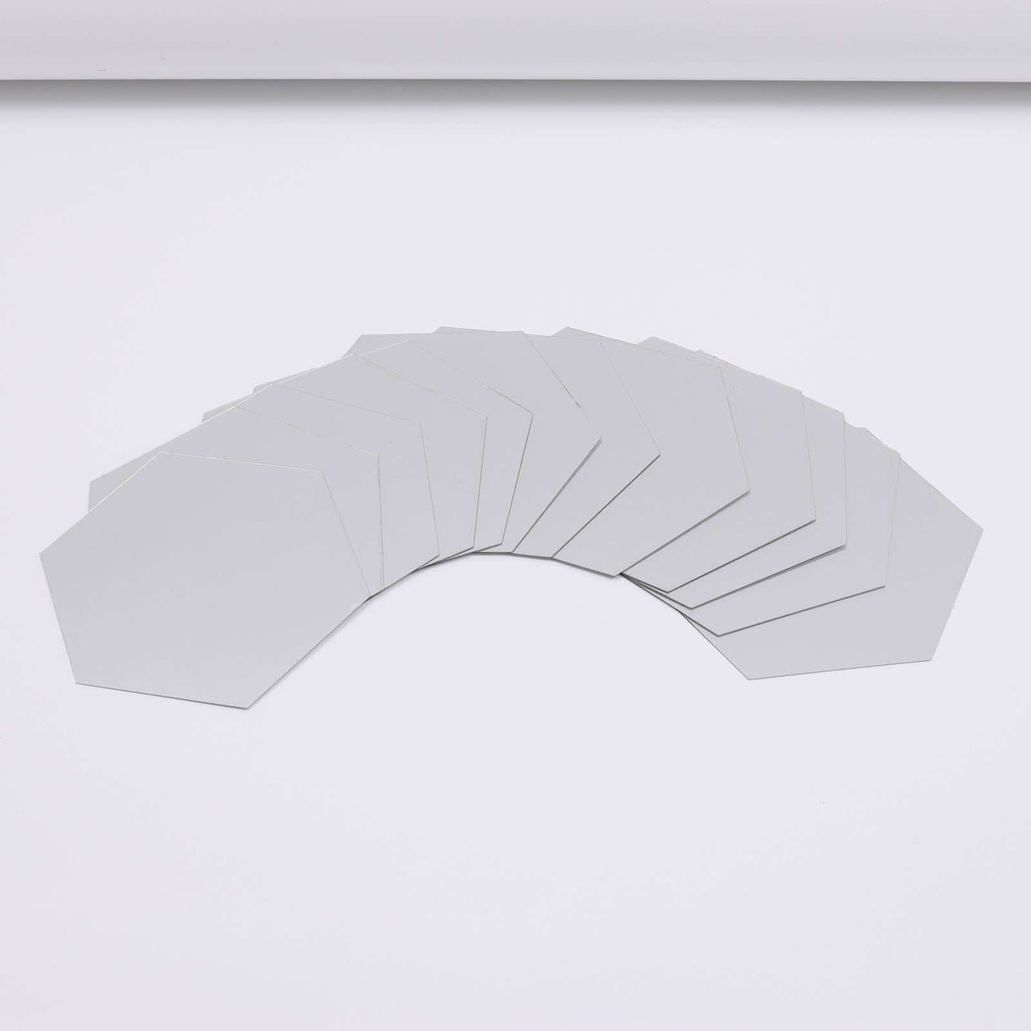 12 Pack Hexagon Acrylic Mirror Wall Stickers, 7" Removable Wall Decals For Home Decor