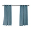 2 Pack Handmade Light Blue Faux Linen Curtains 52"x64", Curtain Panels With Chrome Grommets