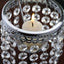 Crystal Beaded Chandelier Metal Candle Holder Silver - Sophisticated Pillar Tealight Stand 12"