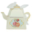 25 Pack 4" Ivory Mini Teapot Favor Boxes, Vintage Rose Gift Boxes with Ribbons