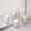 6-Pack Mercury Glass Votive Candle Holders Metallic Silver with Assorted Geometric Designs - Tealight Holders 3"