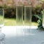 2-Pack Clear Ribbed Glass Hurricane Shades Open End Design - Stylish Candelabra Pillar Candle Holder Table Centerpiece 10"