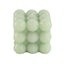 2-Pack Decorative Paraffin Wax Candles Bubble Cube Design Sage Green - Unscented Long Burning Pillar Candle Set 2"
