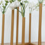 Flower Vase Gold Metal Minimalist 8-Tubes Square Base Design - Single Stem Bud Centerpiece for Arrangements 10"