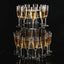 3-Tier Round Champagne Glass Holder Tower Clear Acrylic + 1 Bottle for Professional & Home Use 21"