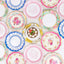 24-Pack Paper 9" Round Dinner Plates in Mixed Floral Print with Scalloped Edge - Disposable Party Plates for Baby Showers & Vintage Themes