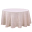 Faux Linen 120" Round Tablecloth Blush - Slubby Texture Wrinkle-Resistant Seamless Table Cover