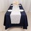 Polyester 12"x108" Table Runner White - Fringe Shag Table Decor