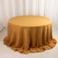 Premium Polyester 132" Round Tablecloth Gold - Seamless 220GSM Wrinkle-Resistant Design for Upscale Occasions