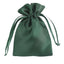 12 Pack 5"x7" Hunter Emerald Green Satin Wedding Party Favor Bags, Drawstring Pouch Gift Bags