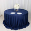 Scuba Round 132" Tablecloth Navy Blue - Wrinkle Free & Stain Resistant Seamless Table Cover