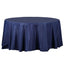 Polyester 120" Round Tablecloth Navy Blue - Seamless Wrinkle-Resistant Table Cover