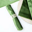 5 Pack Premium Velvet 20"x20" Napkins Olive Green - Soft Sheen Finish Cloth Napkins