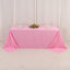Premium Polyester 90"x132" Rectangle Tablecloth Pink - Seamless 220GSM Stain-Resistant Table Cover