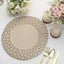 6-Pack Round Charger Plates 13" in Taupe with Hammered Rim, Matte Finish Modern Dinner Charger Tableware