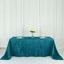 Taffeta 90"x132" Rectangle Tablecloth Teal - Seamless Accordion Crinkle Table Cover