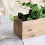 Natural Wood Planter Rectangular Box 24"x6"- Natural Decor with Removable Plastic Liner for Tables