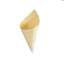 50-Pack Pine Wood Food Cones Eco Friendly Natural Disposable Design - 100% Biodegradable Tasting Serving Cones 6"