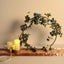 20" Gold Round Arch Wedding Centerpiece, Metal Hoop Wreath Tabletop Decor