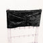 5 Pack Premium Crushed Velvet Chair Sashes Black Ruffle Style - Textured Chair Bands for Stunning Event Decor